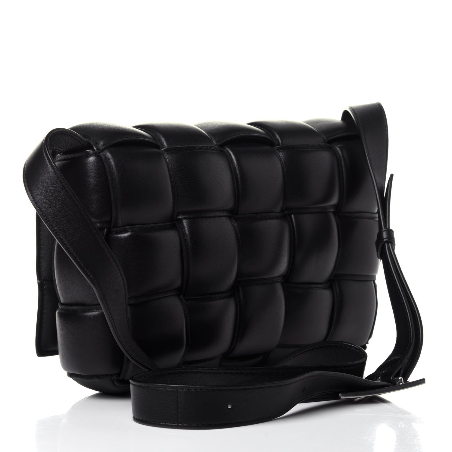 Bottega Veneta Nappa Maxi Intreccio Padded Cassette Crossbody Bag Black 2 of 4