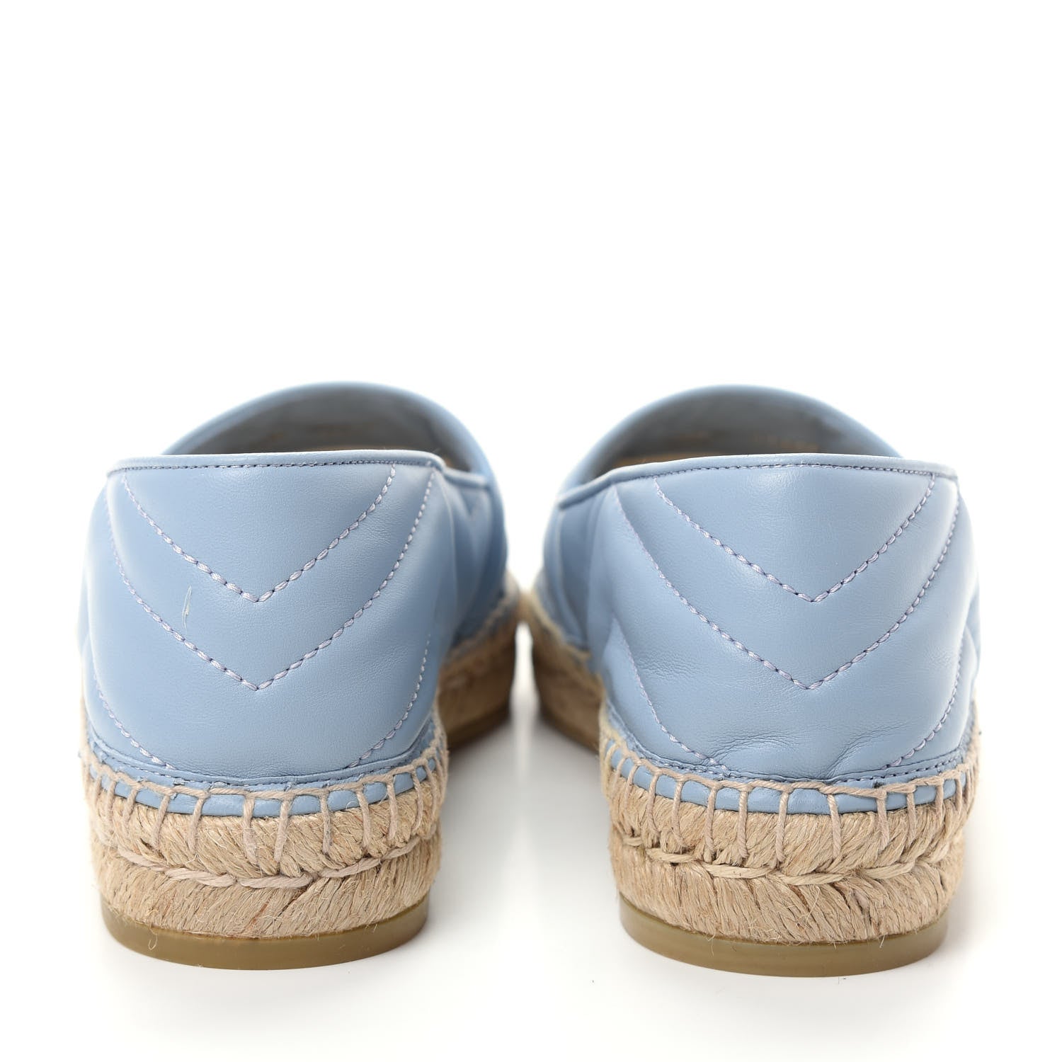 Gucci Nappa Matelasse GG Marmont Espadrilles 36 Porcelain Light Blue 7 of 11