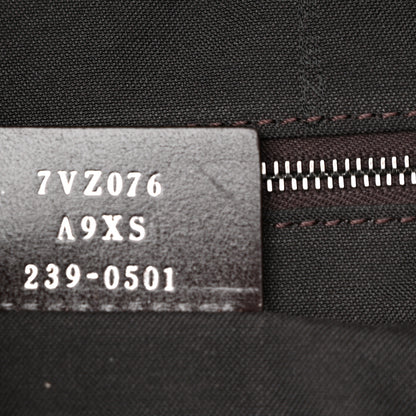 Fendi Glazed Fabric Vitello King FF 1974 Diagonal Medium Chiodo Backpack Tobacco Moro Sand Black 6 of 11