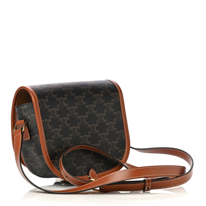 Celine Triomphe Canvas Medium Folco Bag Tan 3 of 13
