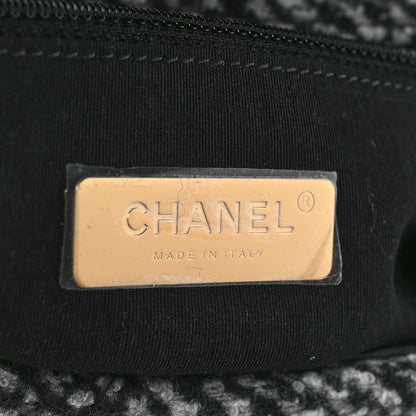 Chanel Tweed Quilted Medium Chanel 19 Flap Black White 6 of 9