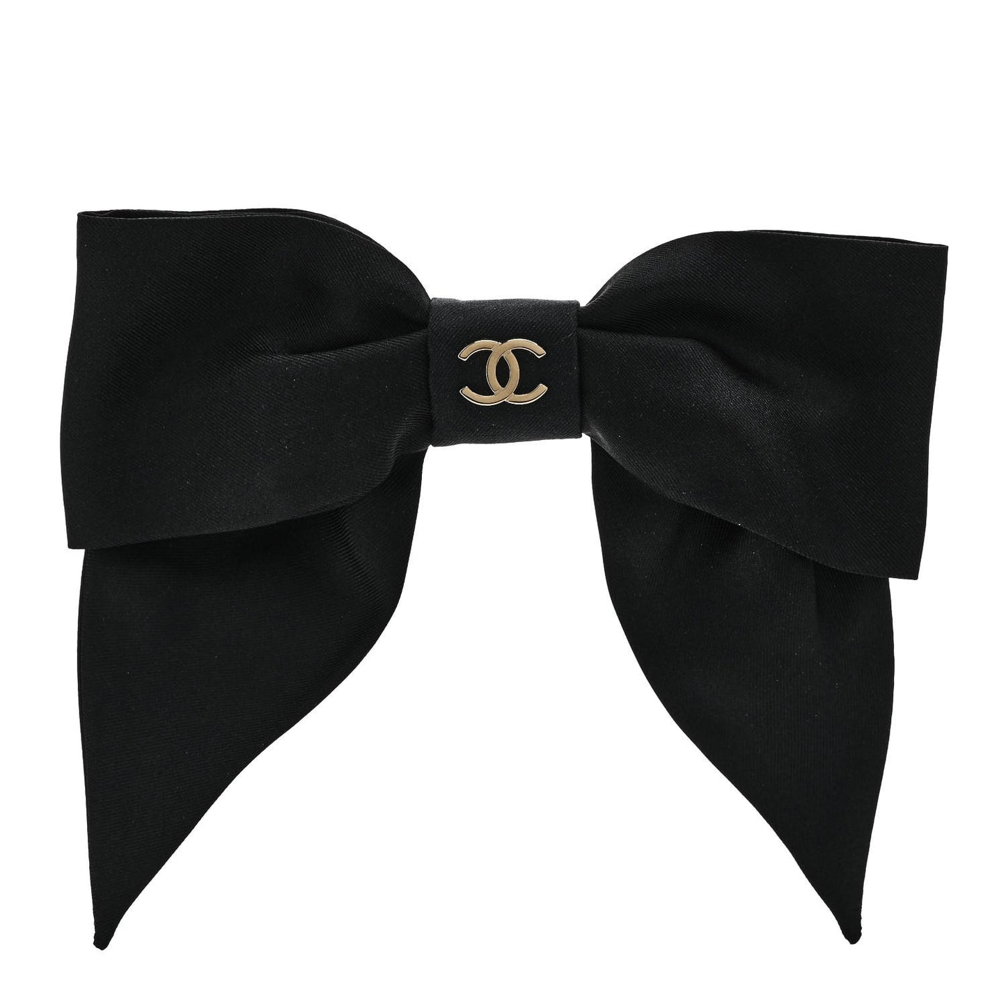 Silk Bow CC Hair Clip Black