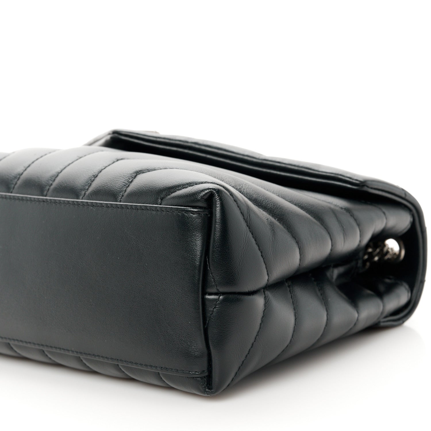 Saint Laurent Calfskin Y Quilted Monogram Small Loulou Chain Satchel Black 11 of 12