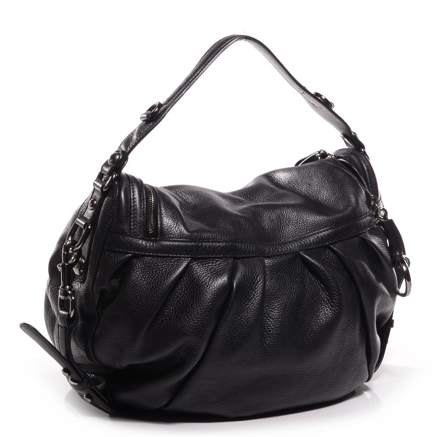 Gucci Leather Icon Bit Medium Shoulder Bag Black 3 of 8