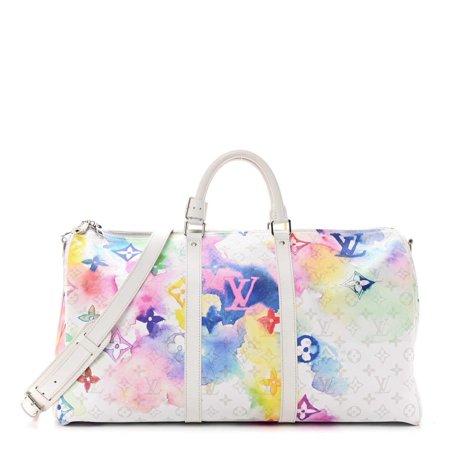 Louis Vuitton Monogram Watercolor Keepall Bandouliere 50 Multicolor 1 of 13