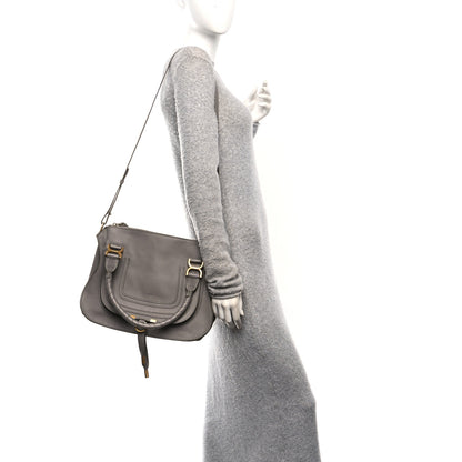 Chloe Calfskin Small Marcie Satchel Cashmere Grey 2 of 10