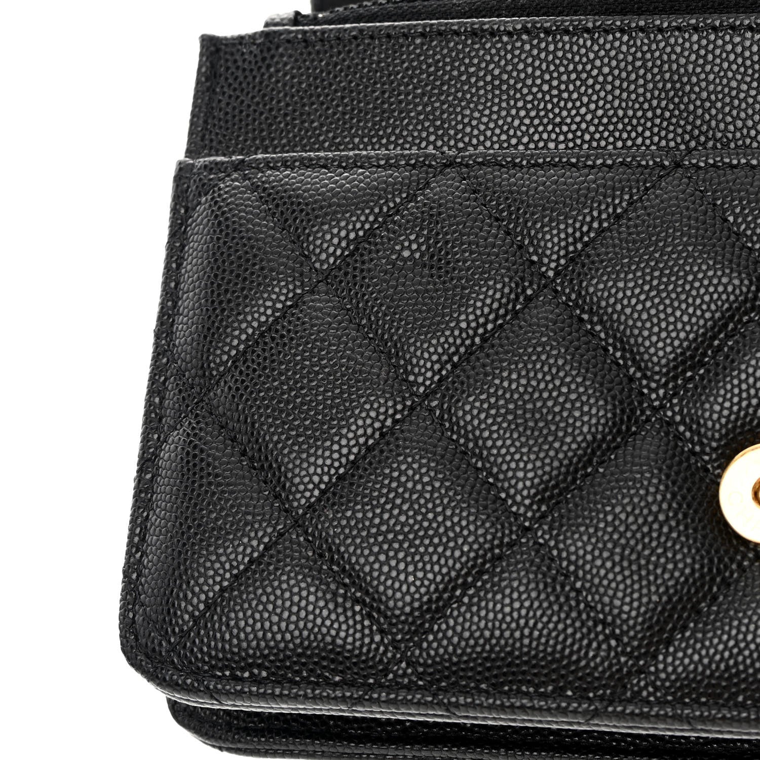 Chanel Caviar Quilted Coco First Wallet On Chain WOC Black 12 of 13