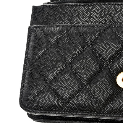 Chanel Caviar Quilted Coco First Wallet On Chain WOC Black 12 of 13