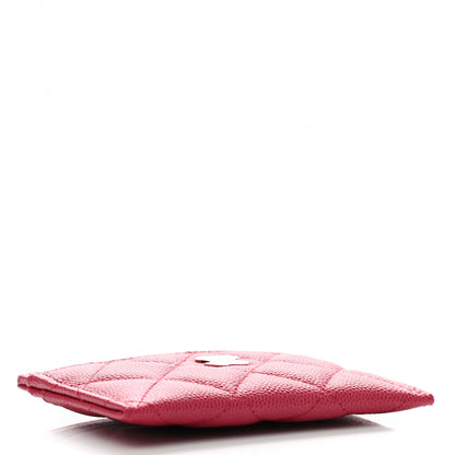 Chanel Caviar Quilted Card Holder Dark Pink 4 of 8