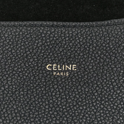 Celine Soft Grained Calfskin Small Belt Cabas Phantom Black 7 of 11
