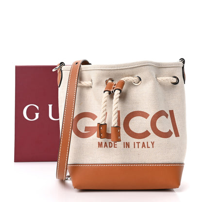 Gucci Canvas Supreme Monogram Reversible Bucket Bag Beige 11 of 11