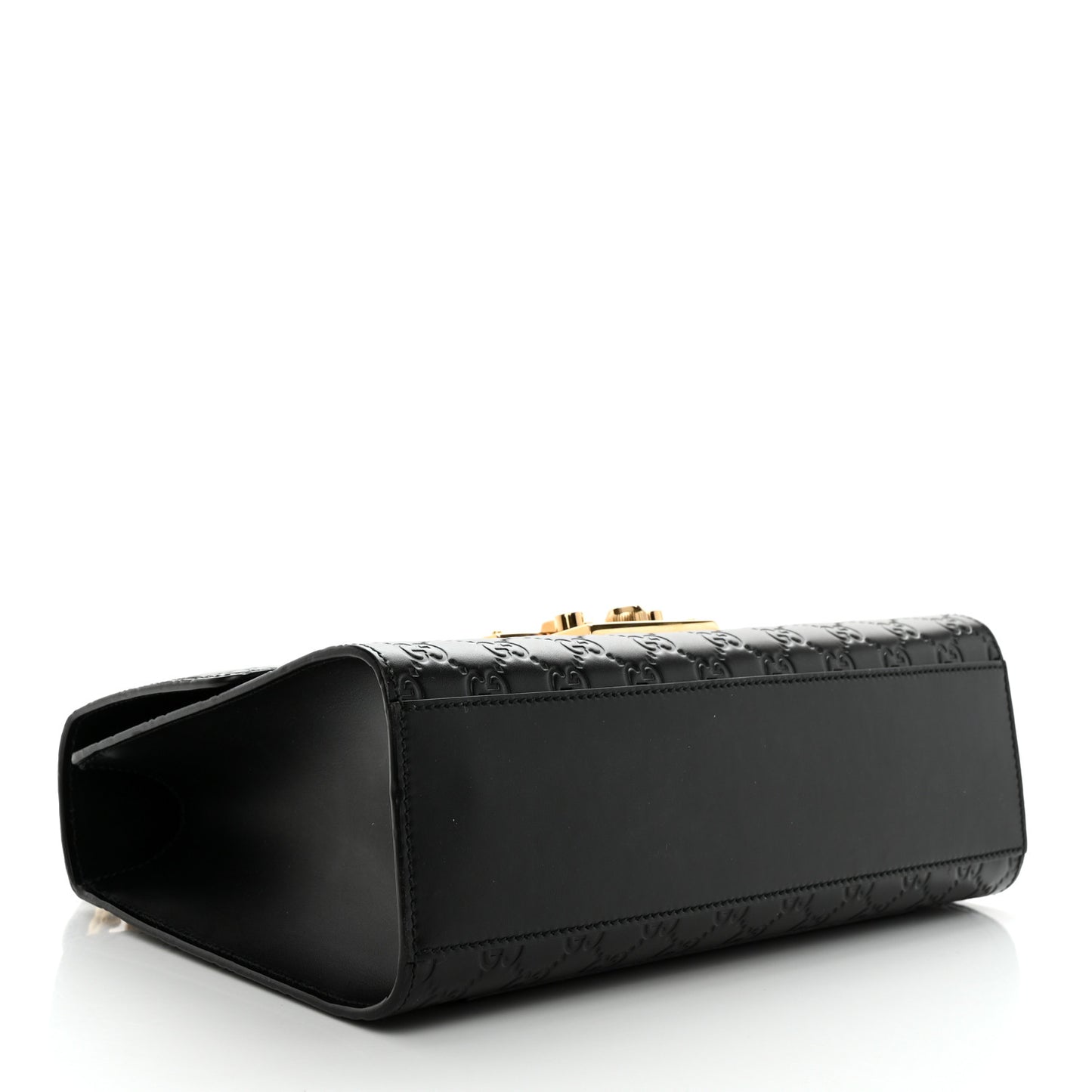 Guccissima Medium Padlock Shoulder Bag Black