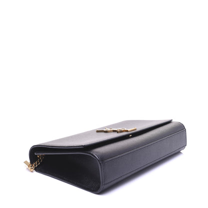 Saint Laurent Grain De Poudre Medium Classic Monogram Kate Satchel Black 4 of 14
