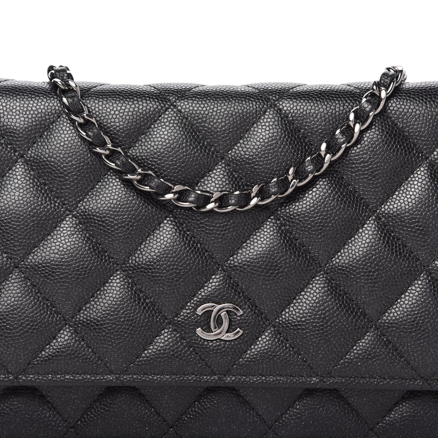 Chanel Caviar Quilted Wallet On Chain WOC Black 11 of 11