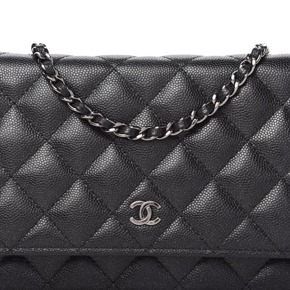 Chanel Caviar Quilted Wallet On Chain WOC Black 11 of 11