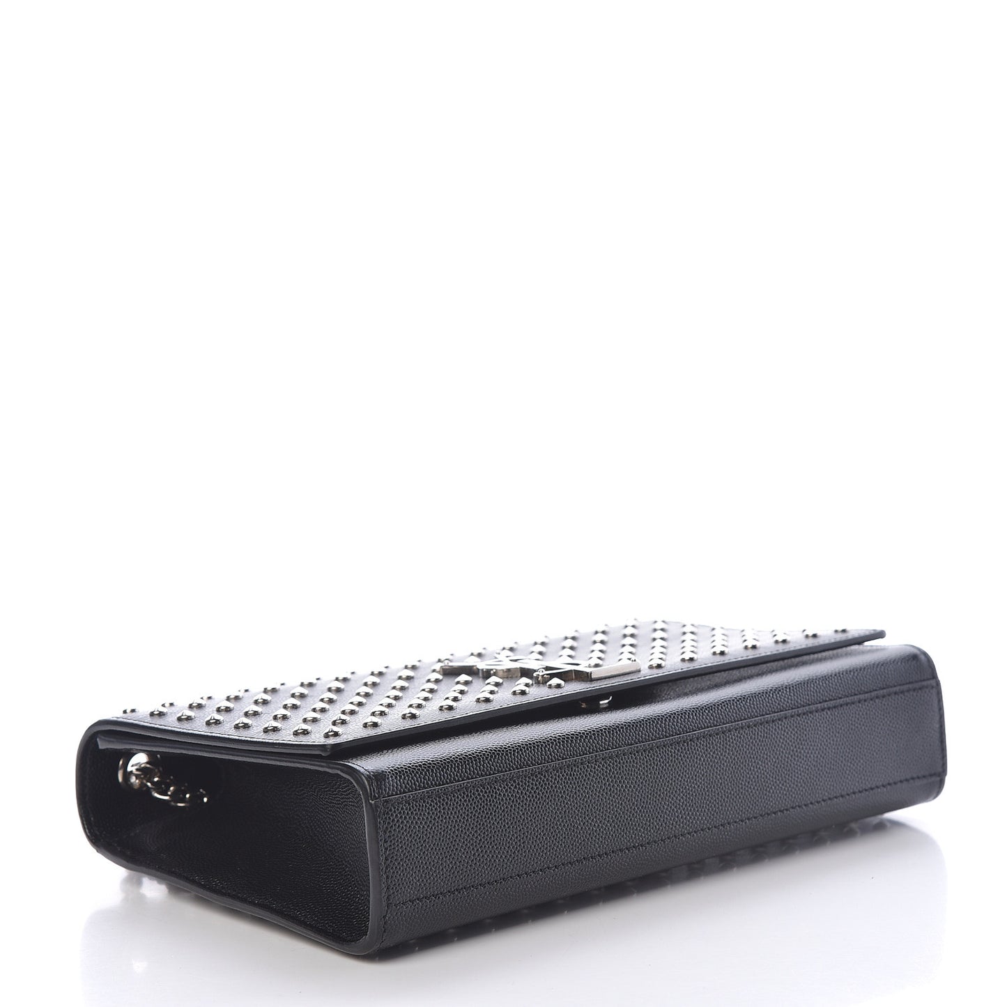 Grain De Poudre Studded Medium Monogram Kate Satchel Black