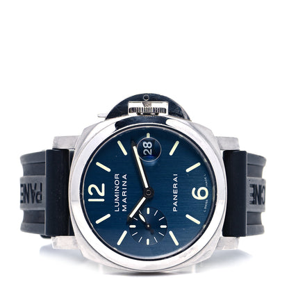 Panerai Stainless Steel Rubber 40mm Luminor Marina Automatic Watch Blue PAM00119 2 of 6