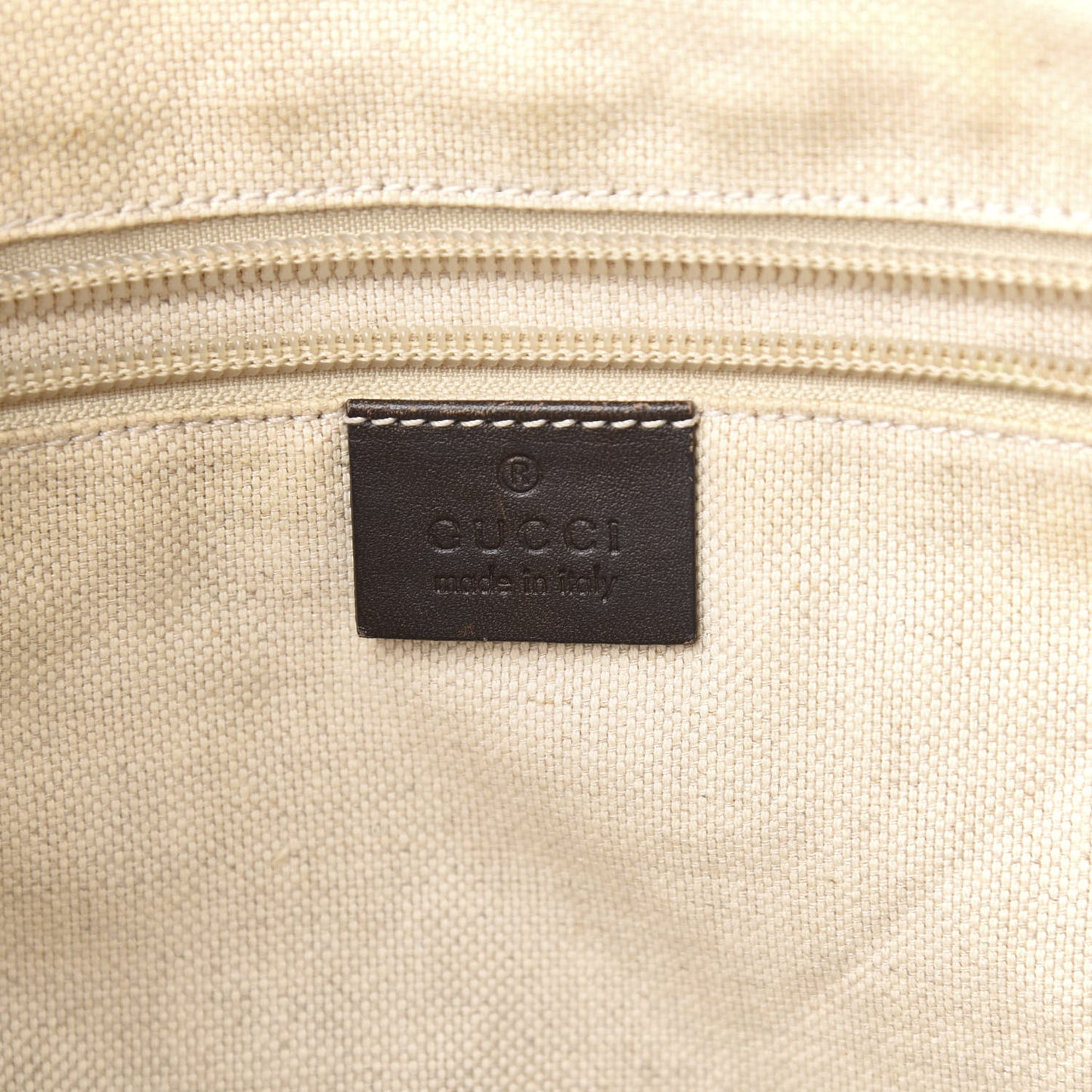 GG Supreme Monogram Medium Zippered Tote Dark Brown