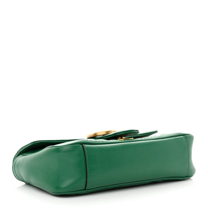 Gucci Calfskin Matelasse Mini GG Marmont Shoulder Bag Emerald Green 4 of 13
