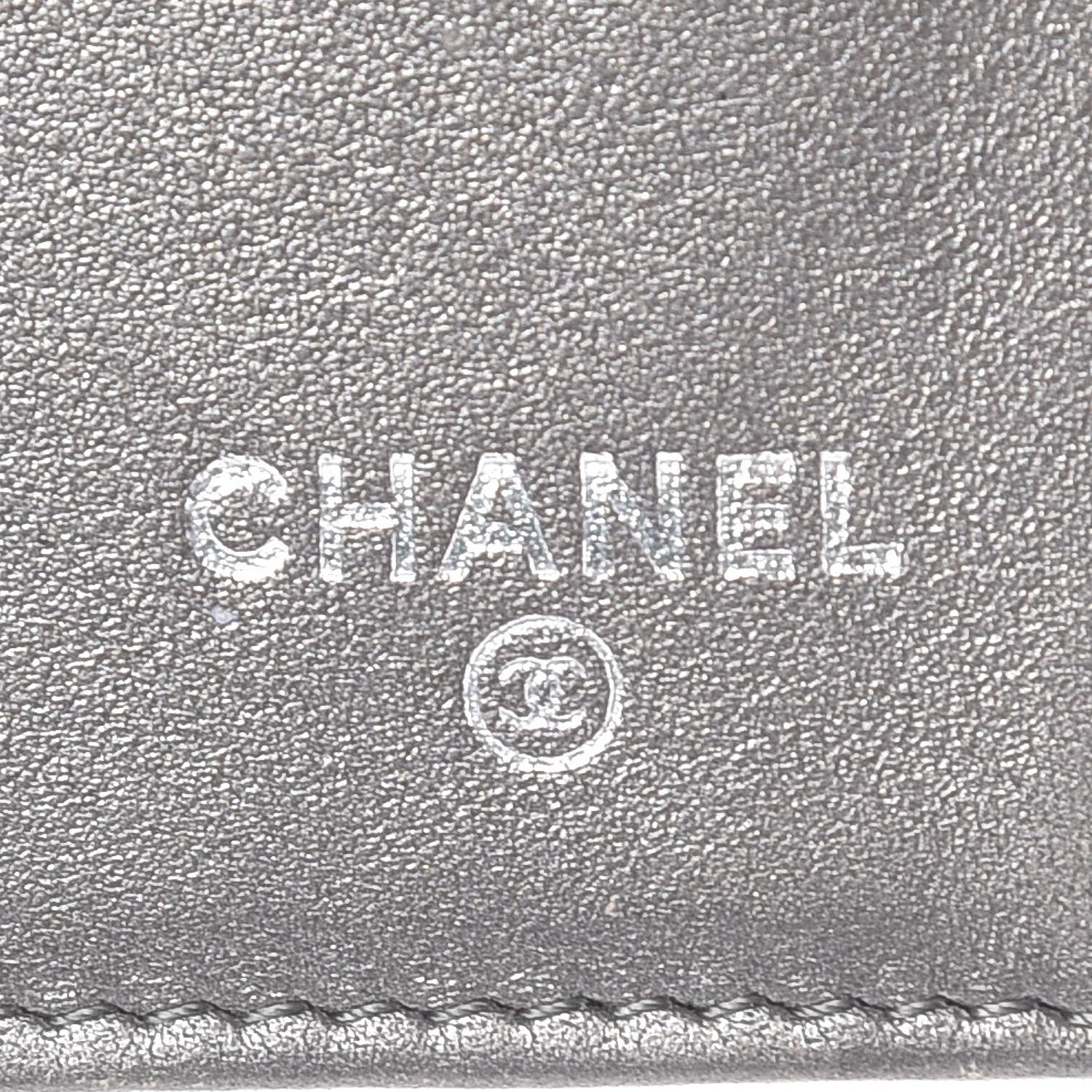 Chanel Metallic Caviar Timeless CC Large Gusset Flap Wallet Dark Silver 8 of 15