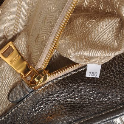 Prada Vitello Daino Shopping Tote Acciaio 7 of 9