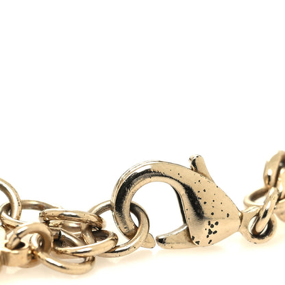 Chanel Crystal CC Heart Chain Bracelet Gold 4 of 6