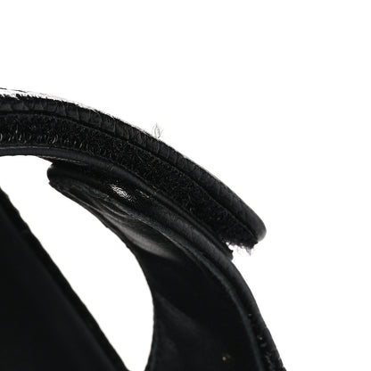 Chanel Grained Calfskin Velcro Dad Sandals 39 Black 11 of 12