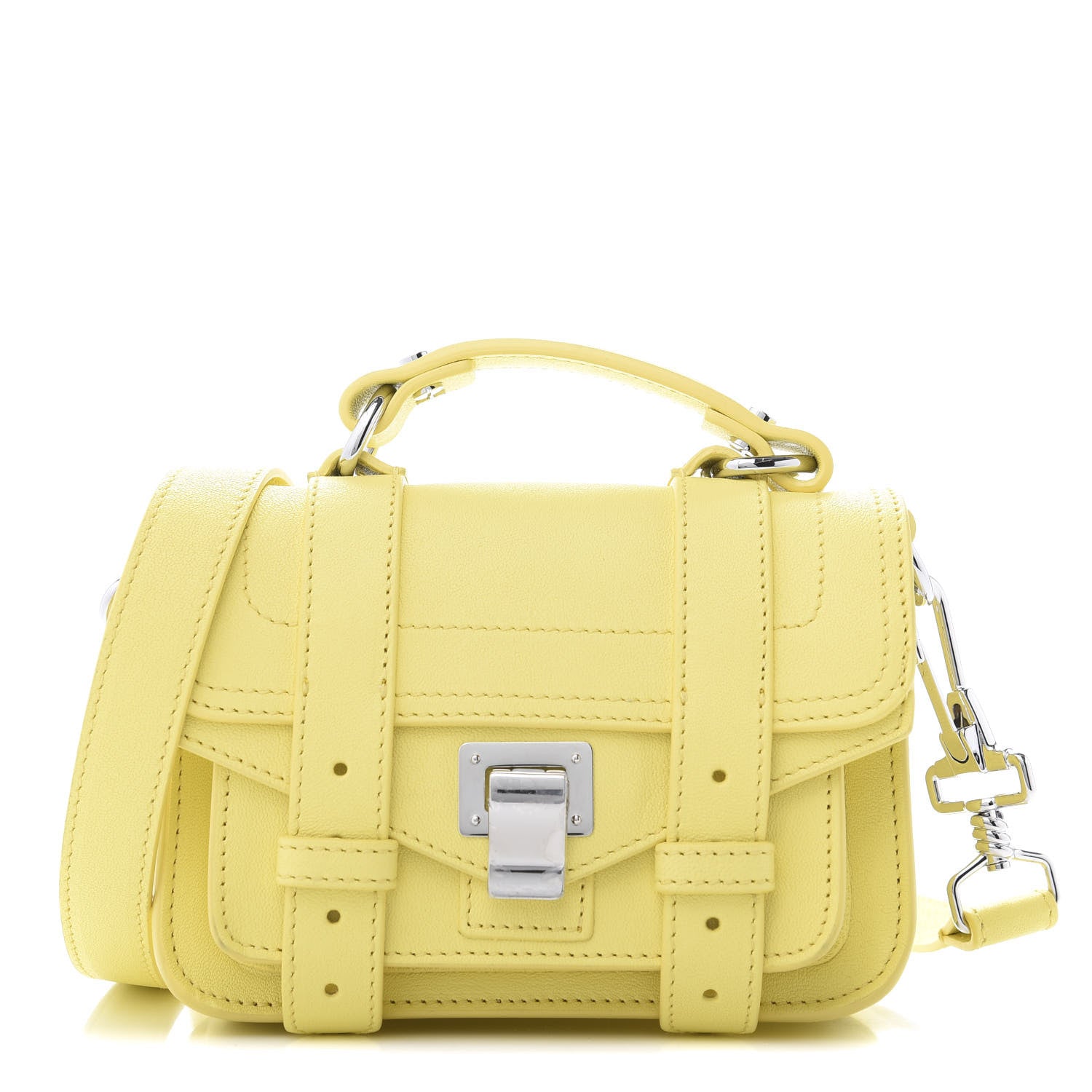 Proenza Schouler Lambskin Micro PS1 Satchel Canary Yellow 1 of 8