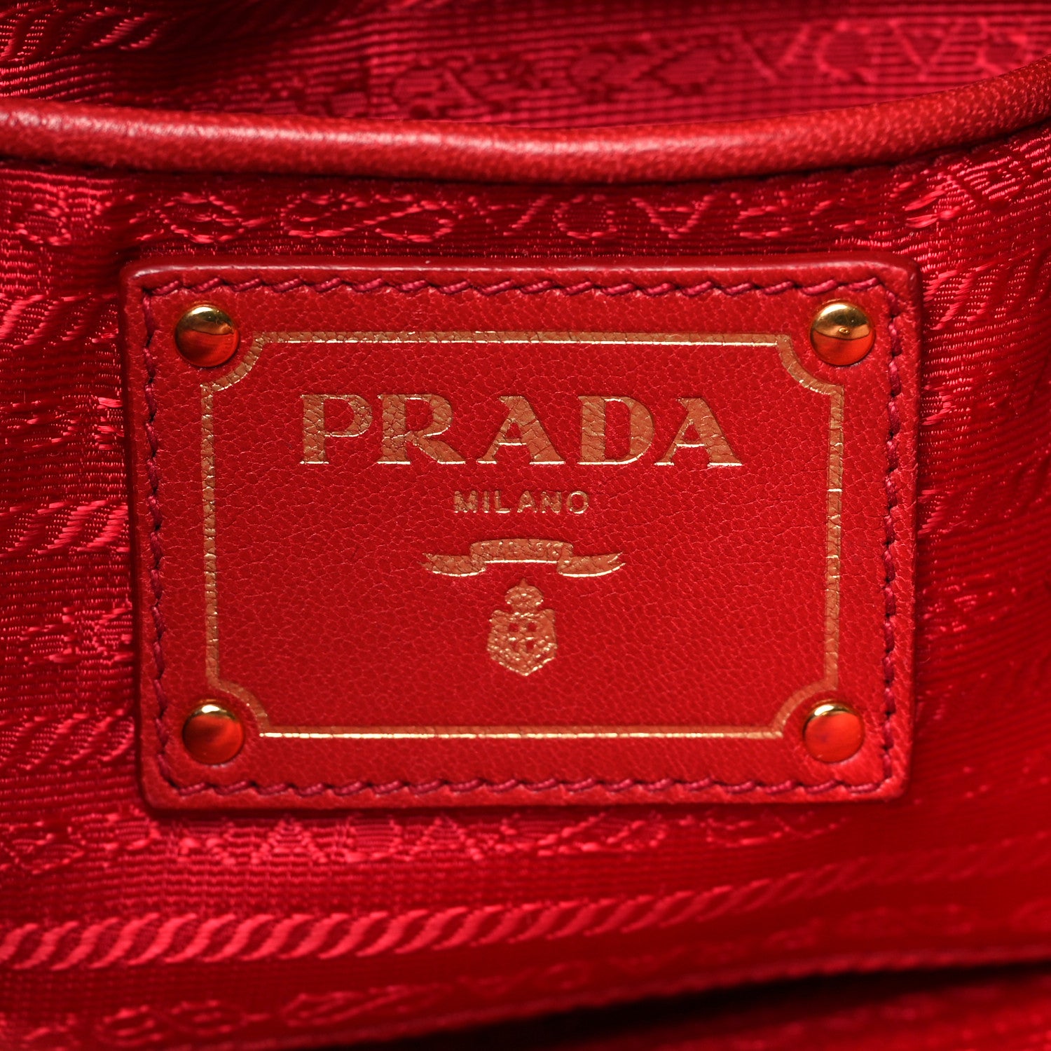 Prada Nappa Gaufre Tote Fuoco 6 of 14