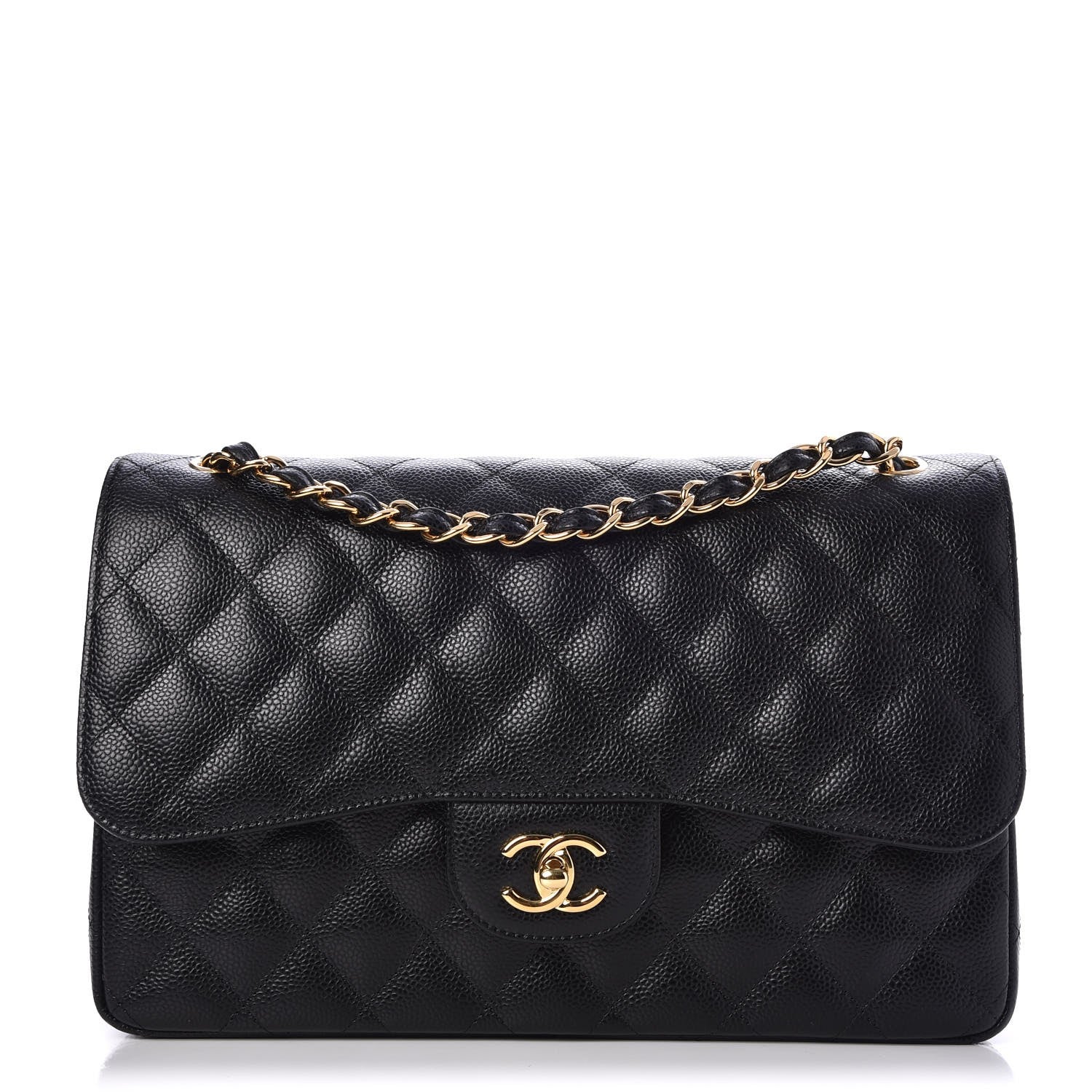 Chanel Caviar Quilted Jumbo Double Flap Black 1 of 7