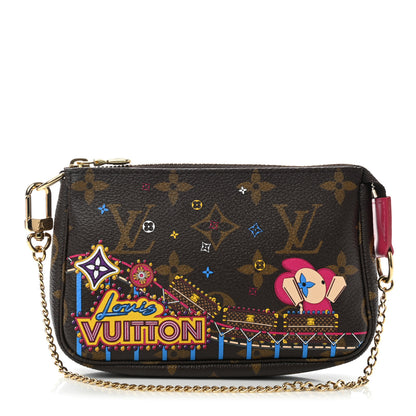 Louis Vuitton Monogram 2020 Christmas Animation Roller Coaster Mini Pochette Accessories Pivoine 1 of 7