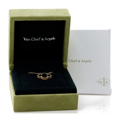 Van Cleef & Arpels 18K Yellow Gold Black Onyx Vintage Alhambra Pendant Necklace 6 of 6