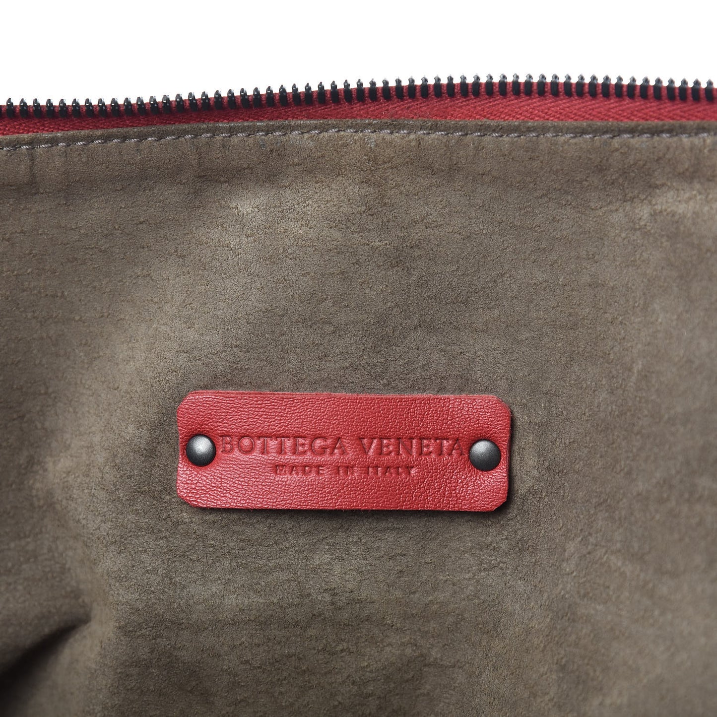 Nappa Intrecciato Double Compartment Tote Red