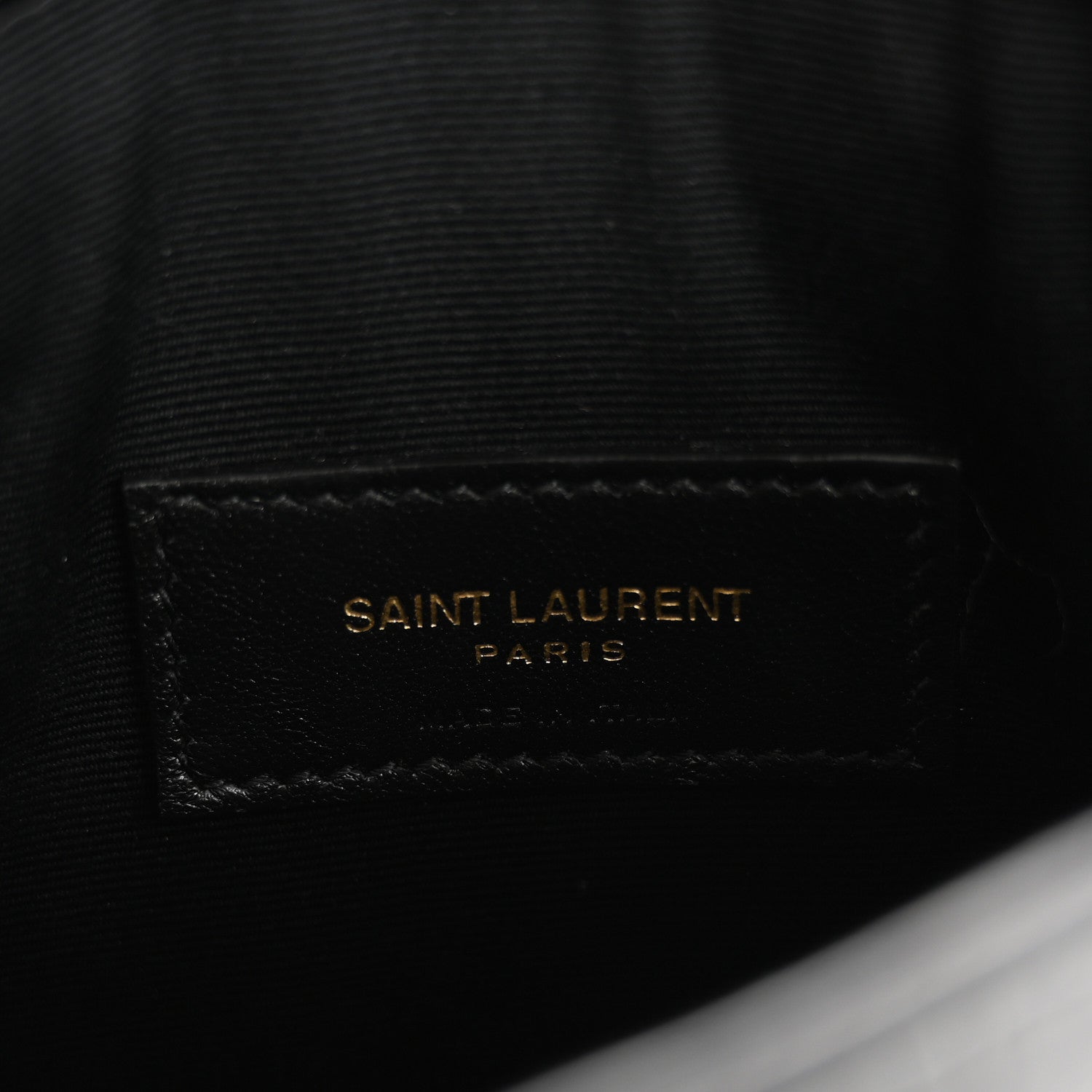 Saint Laurent Calfskin Crocodile Embossed Monogram Uptown Baby Pouch Black 5 of 8