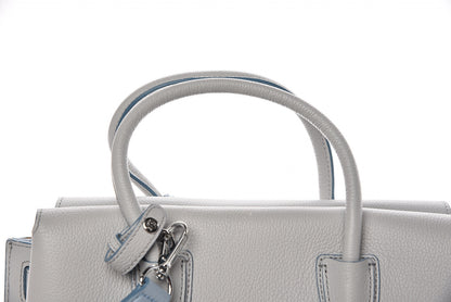 MCM Grained Calfskin Medium Milla Tote Whisper Grey 13 of 14