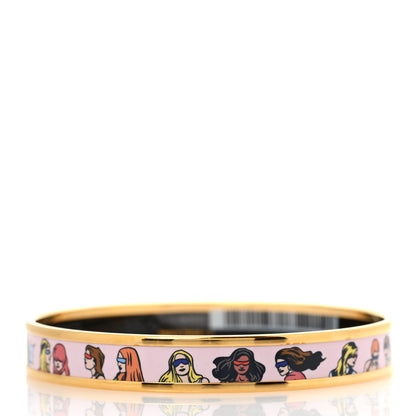 Hermes Enamel Printed On the Beach Bangle Bracelet 3 of 6