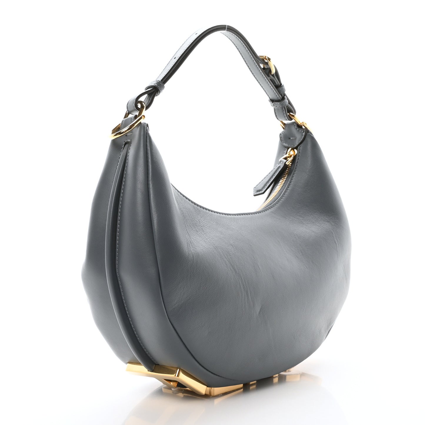 Vitello Grace Matte Small Fendigraphy Hobo Bag Tempesta