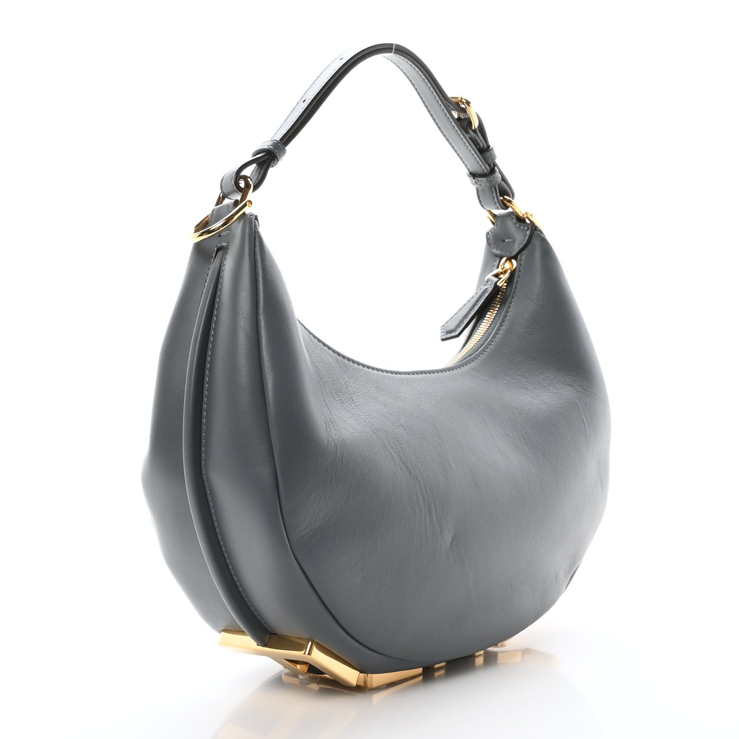 Fendi Vitello Grace Matte Small Fendigraphy Hobo Bag Tempesta 3 of 10