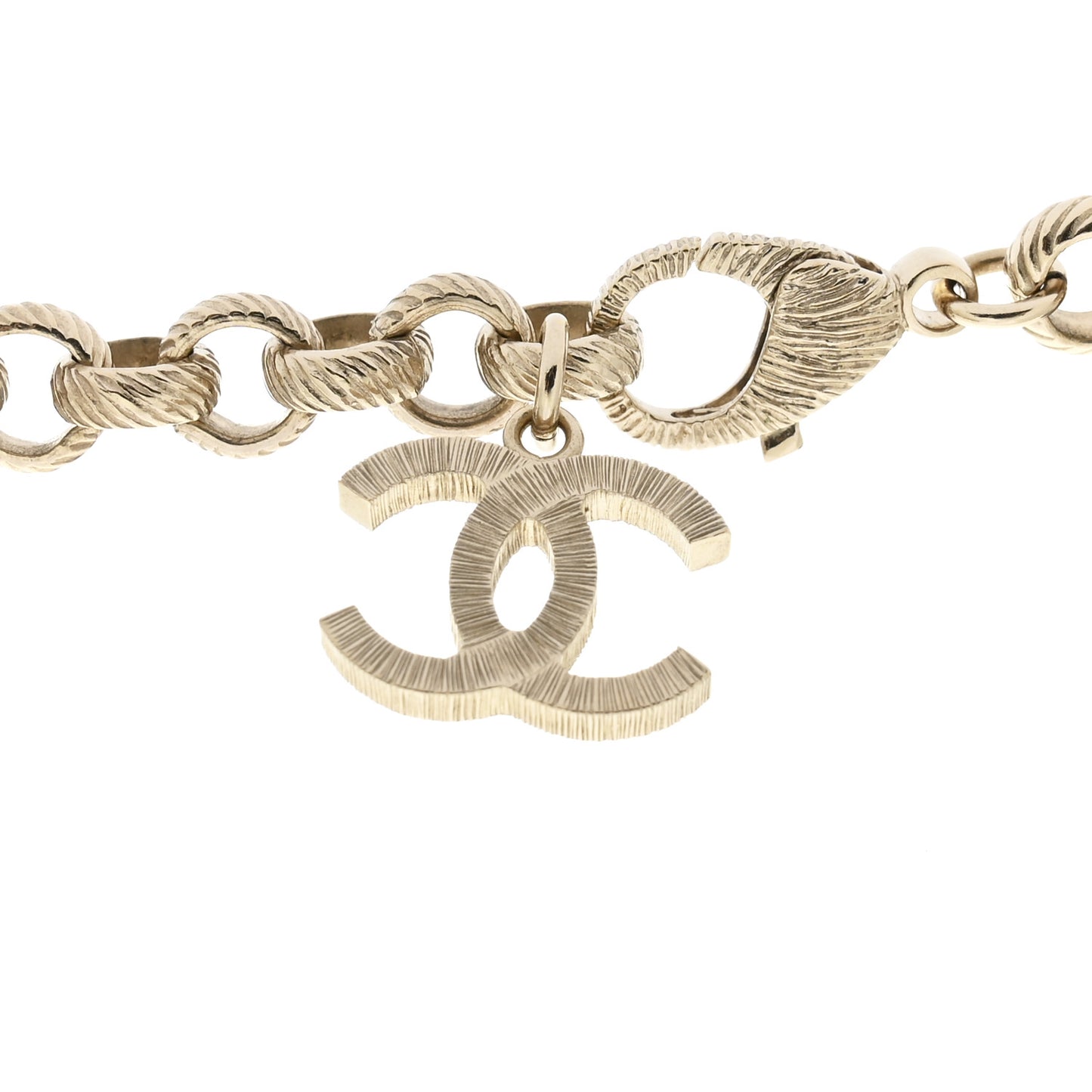 Crystal City of Lights Letter Chain Necklace Gold