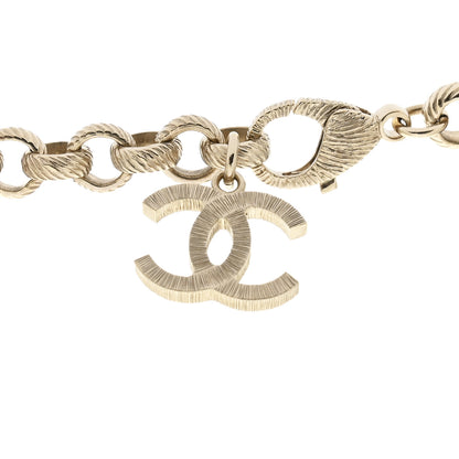 Chanel Crystal City of Lights Letter Chain Necklace Gold 6 of 8