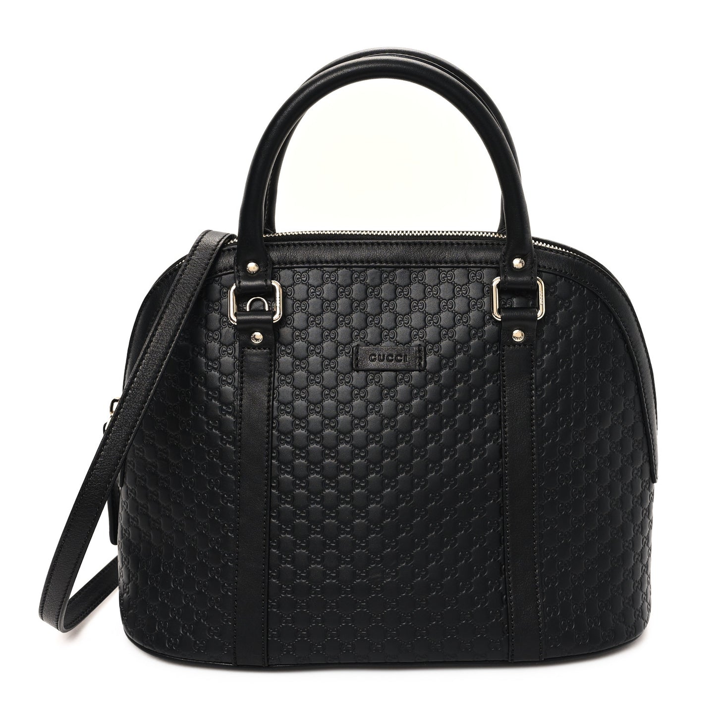 Microguccissima Medium Dome Bag Black