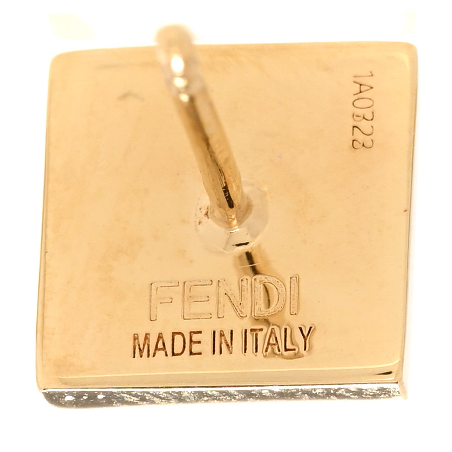 Fendi Metal Forever Fendi Earrings Gold White 4 of 6