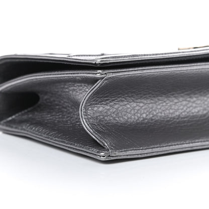 Christian Dior Metallic Grained Calfskin Medium Diorama Flap Bag Silver 9 of 17