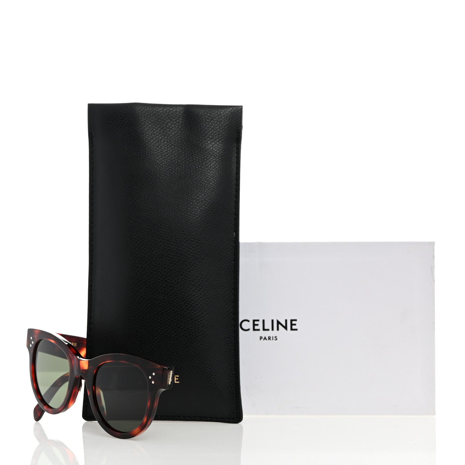 Celine Acetate Round Sunglasses CL4003IN Tortoise 7 of 7