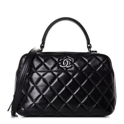 Chanel Lambskin Quilted Medium Trendy CC Bowling Bag Black 1 of 10