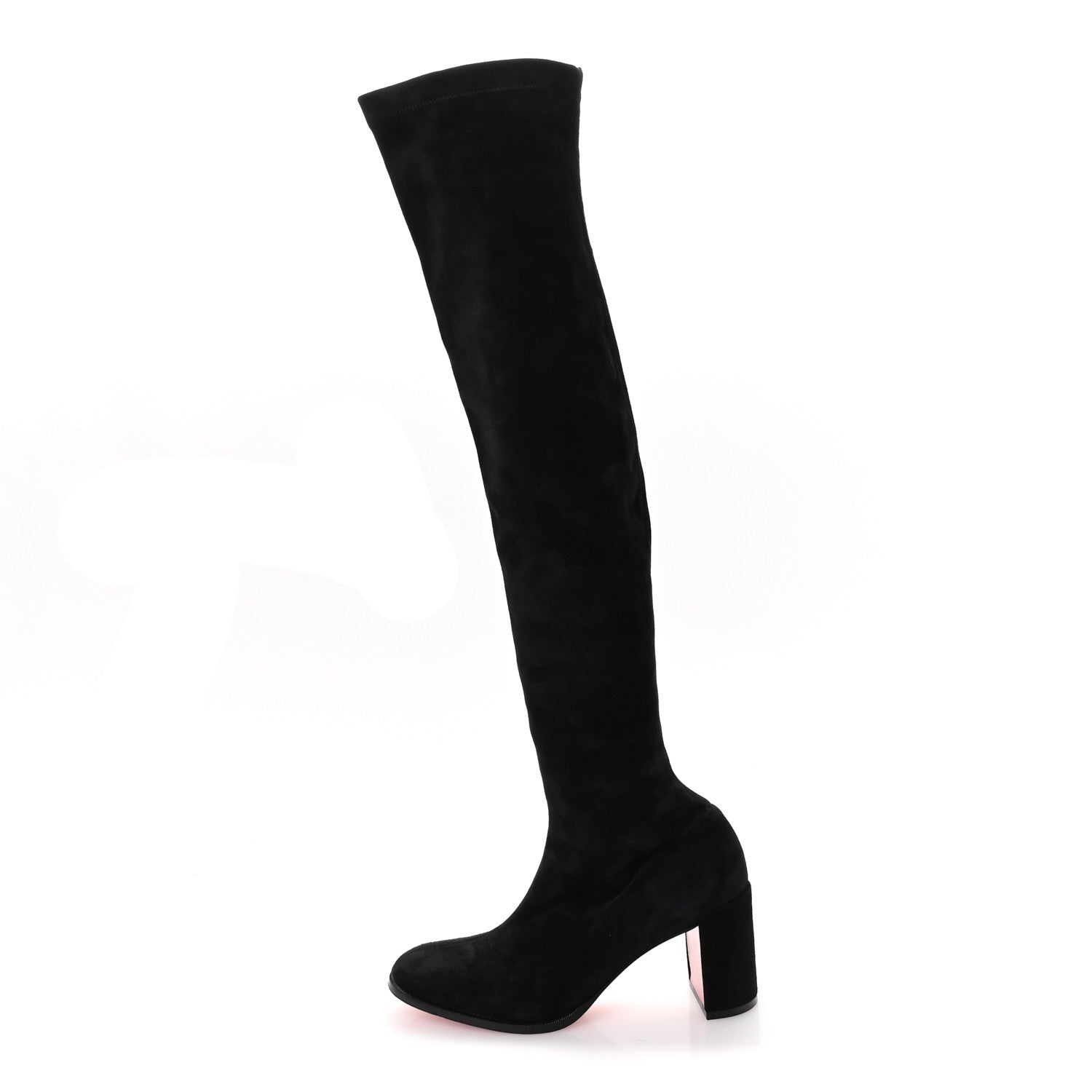 Christian Louboutin Veau Velours Stretchadoxa Botta Alta 70mm Boots 37 Black 1 of 7