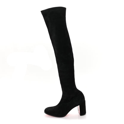Christian Louboutin Veau Velours Stretchadoxa Botta Alta 70mm Boots 37 Black 1 of 7