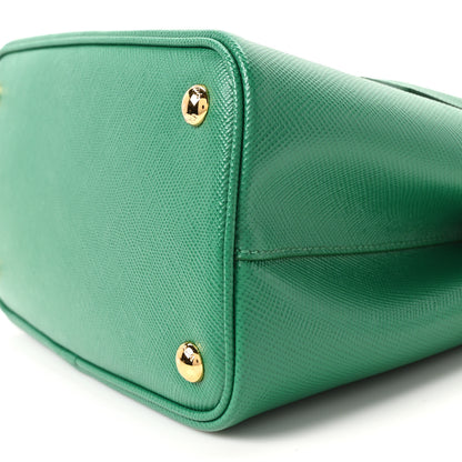 Prada Saffiano Cuir Mini Double Bag Mango 9 of 9