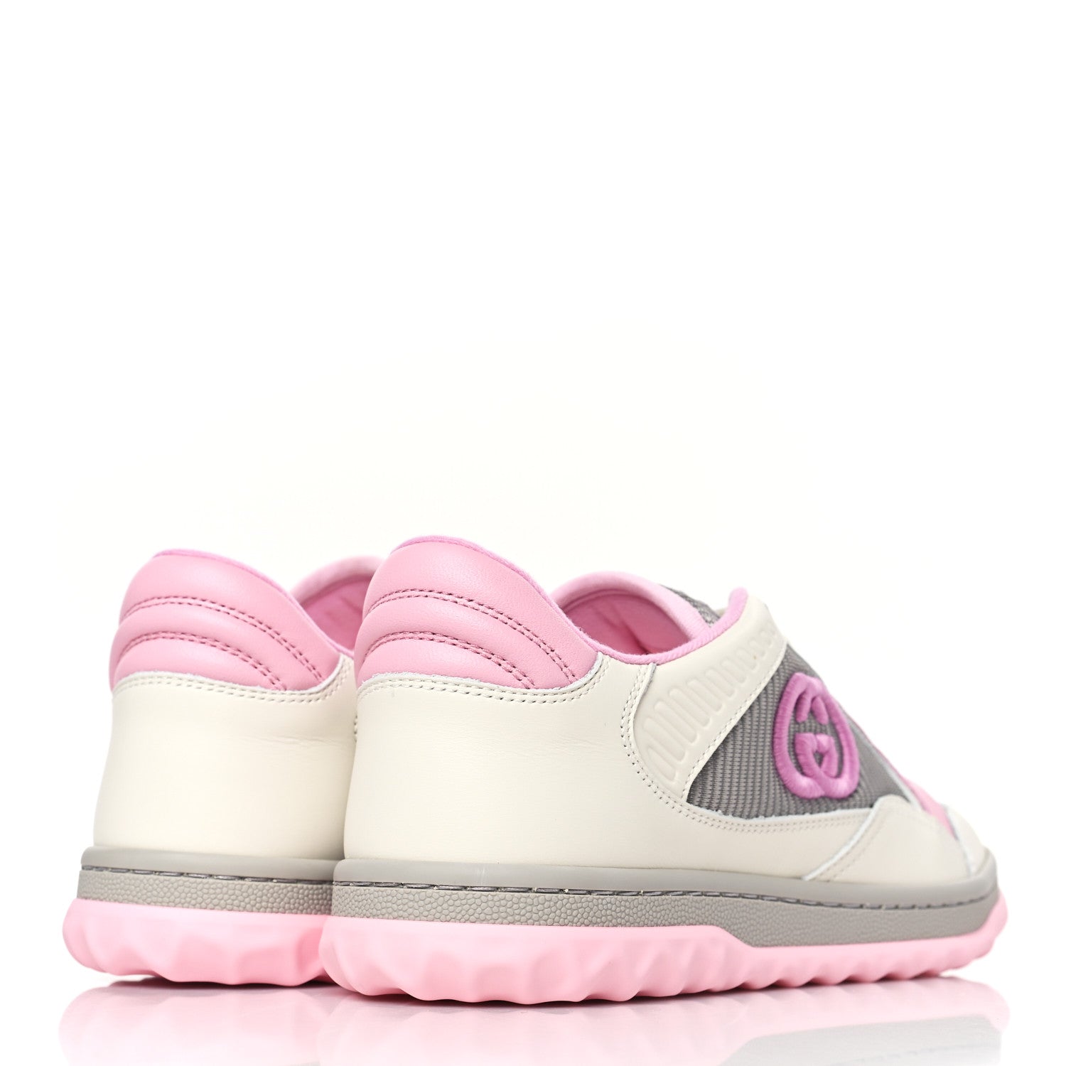Gucci Dali Soft Calfskin Womens Mac80 Sneakers 37 Off White Grey Sky Light Rose 5 of 8