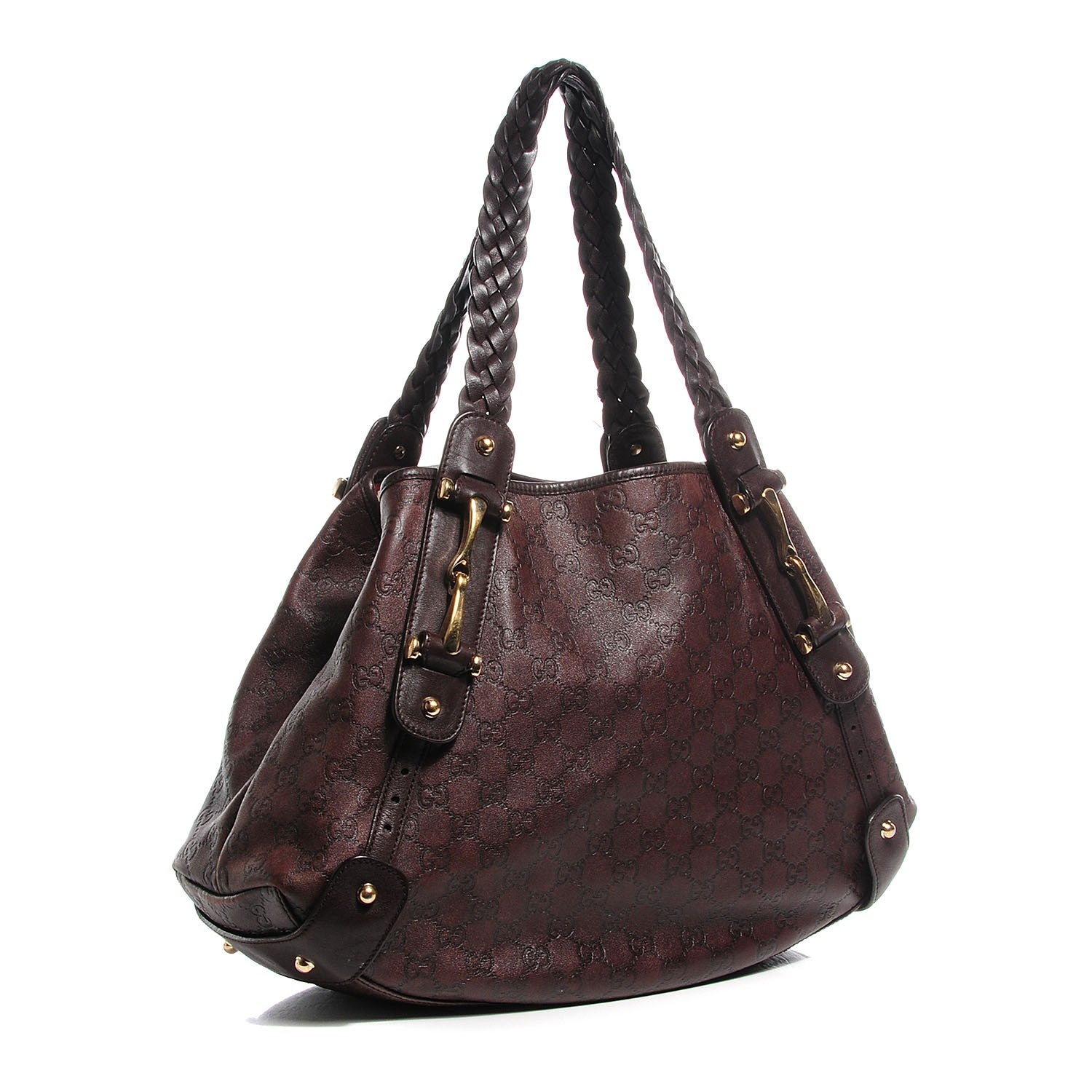 Gucci Guccissima Medium Pelham Shoulder Bag Chocolate Brown 3 of 7